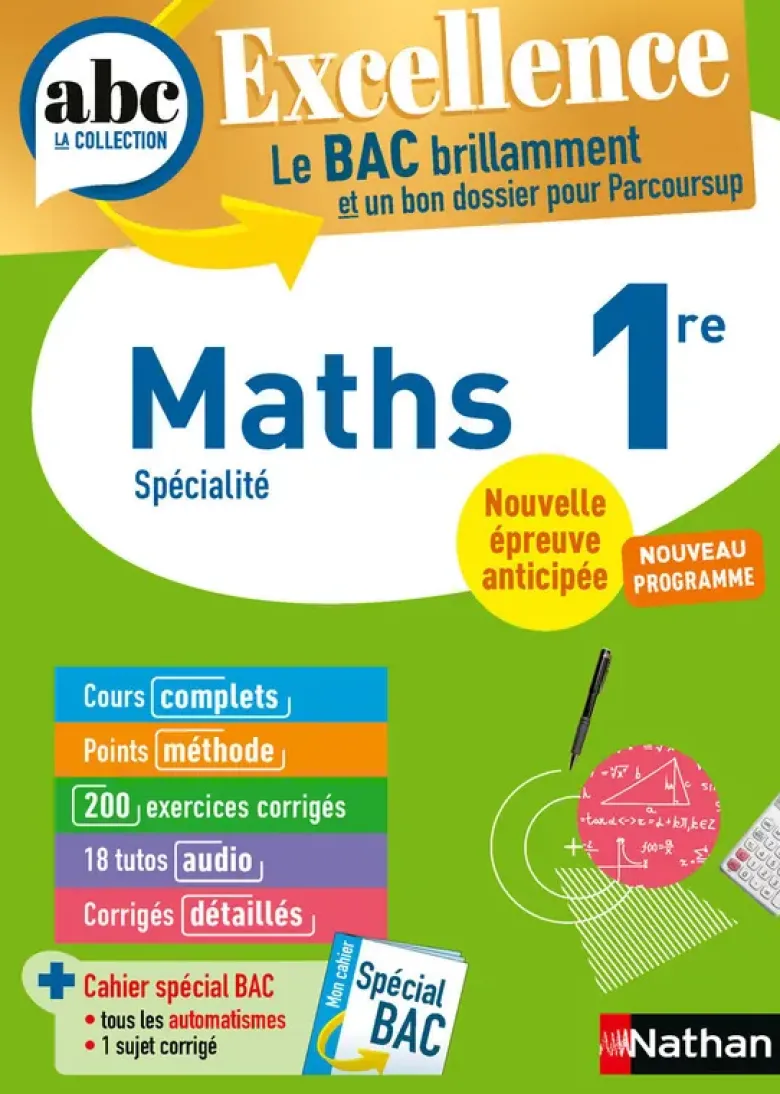 ABC BAC Excellence Maths 1re 2027