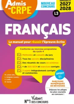 Admis au CRPE 2027-2028 - Français : Epreuve écrite d’admissibilité L3