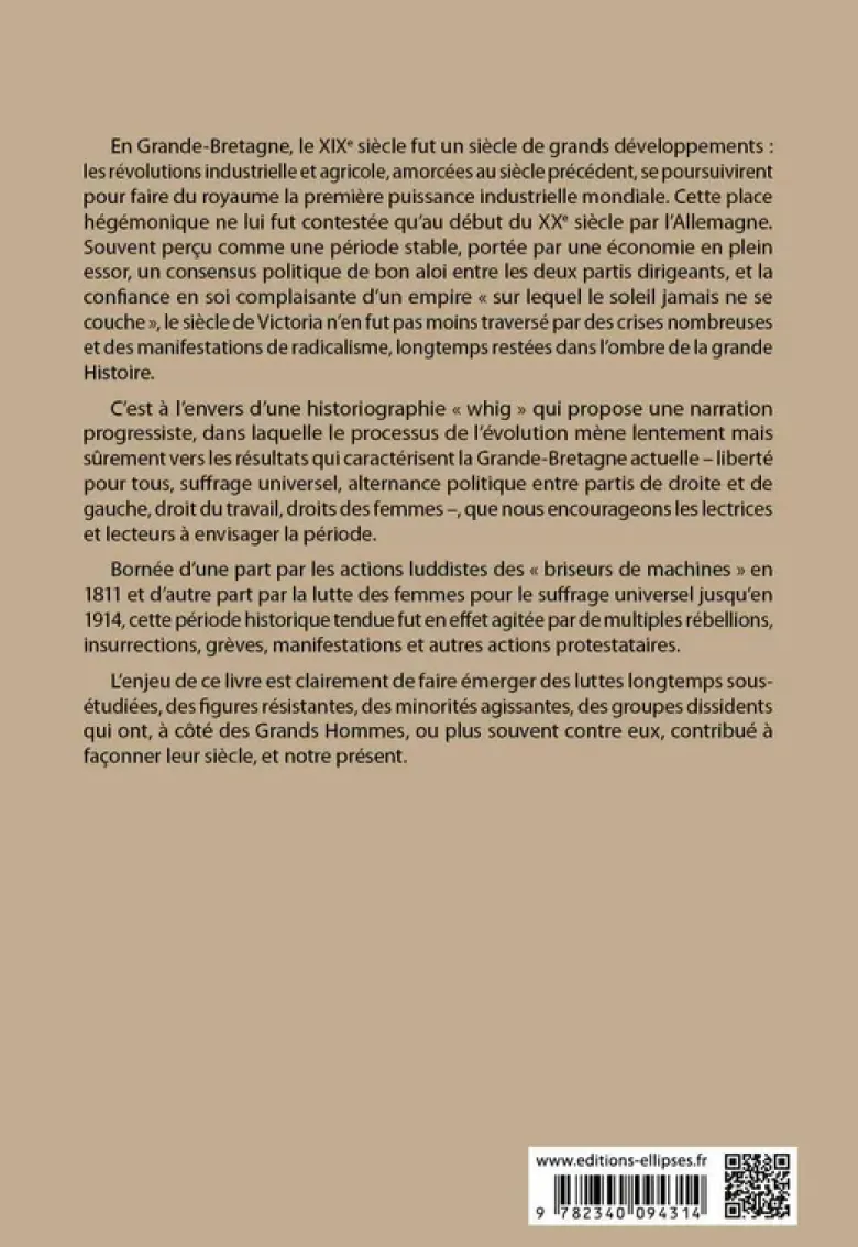 Agrégation Anglais 2025 - Mouvements protestataires, contestations politiques et luttes sociales en Grande-Bretagne (1811-1914)