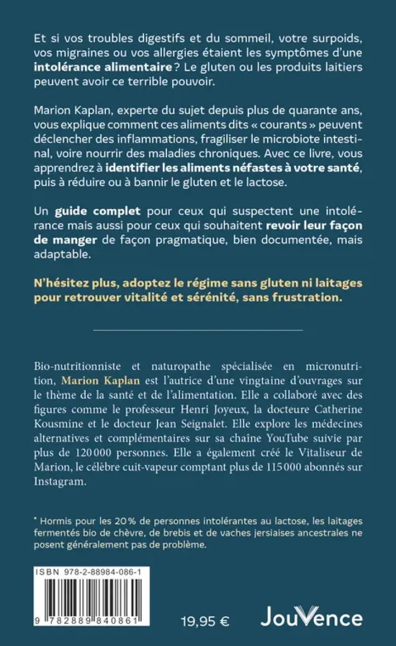 Alimentation sans gluten ni laitages