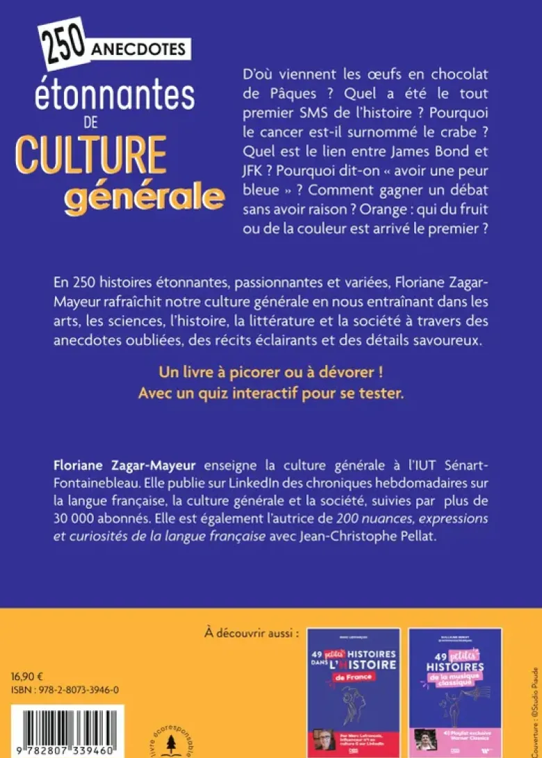 250 anecdotes étonnantes de culture générale