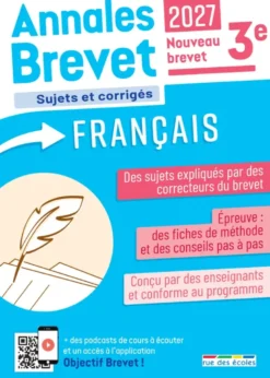 Annales Brevet - Français - 3e - 2027