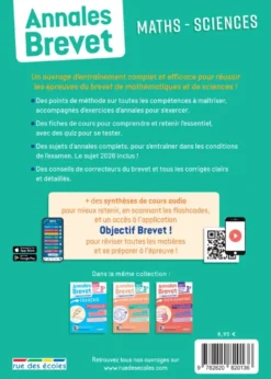 Annales Brevet - Maths - Sciences - 3e - 2027