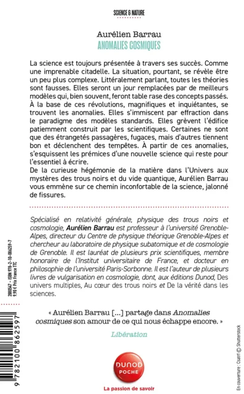 Anomalies cosmiques