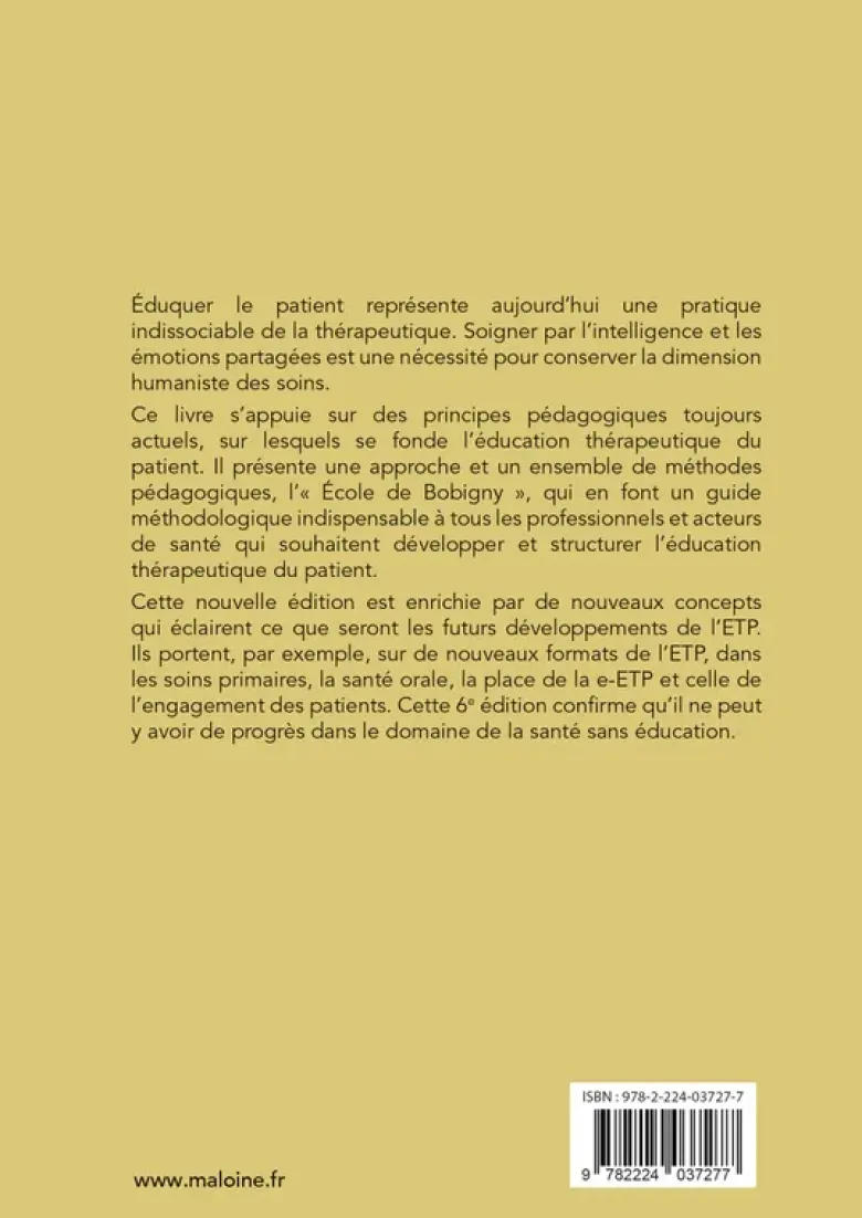 Apprendre à éduquer le patient, 6e éd.
