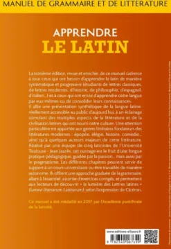 Apprendre le latin. Manuel de grammaire et de littérature. Grands débutants