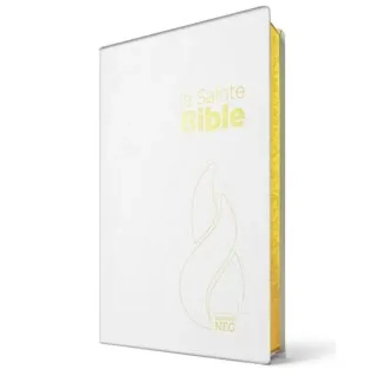 Bible Segond NEG compacte toilée blanche tranche or