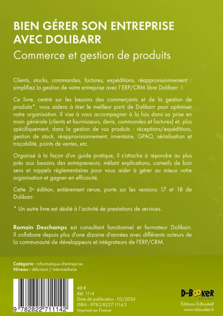 Bien gérer son entreprise avec Dolibarr (commerce et gestion de produits)