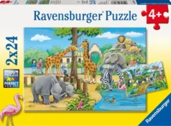 Bienvenue au Zoo puzzle 2 x 24 pièces