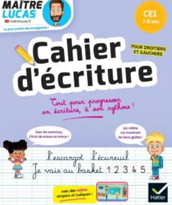 Cahier d'écriture Maître Lucas - CE1