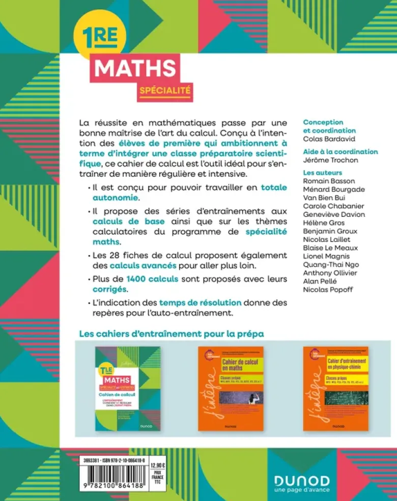 Cahier de calcul en maths 1re