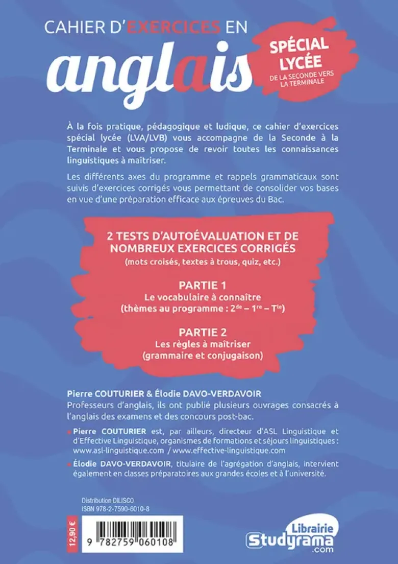 Cahier d’exercices en anglais – Spécial lycée