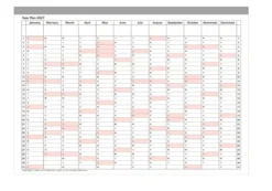 Calendrier 2027 - M