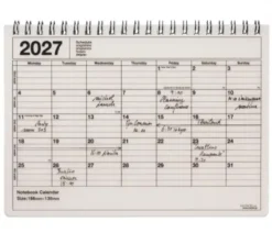 Calendrier 2027 - S