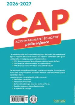 CAP Accompagnant éducatif petite enfance (AEPE) - Épreuves professionnelles 2026-2027