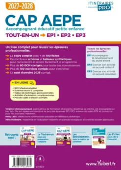 CAP AEPE - Accompagnant éducatif petite enfance - Épreuves professionnelles 2027-2028 - Tout-en-un