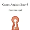CAPES Anglais Bac+3 Nouveau sujet