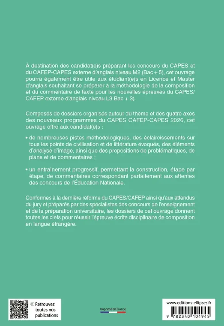 CAPES Anglais 2027 - Épreuve écrite disciplinaire - La composition