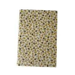 Carnet à fleurs noires, beiges et dorées