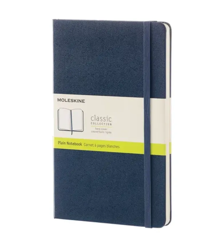 Carnet grand format Rigide - Pages blanches - Marine