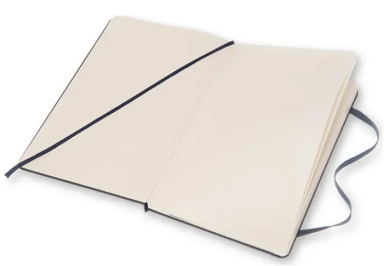 Carnet grand format Rigide - Pages blanches - Marine