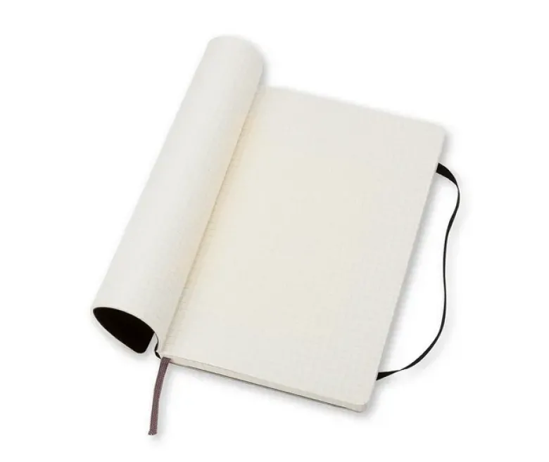 Carnet grand format souple - Pages quadrillées - Marine