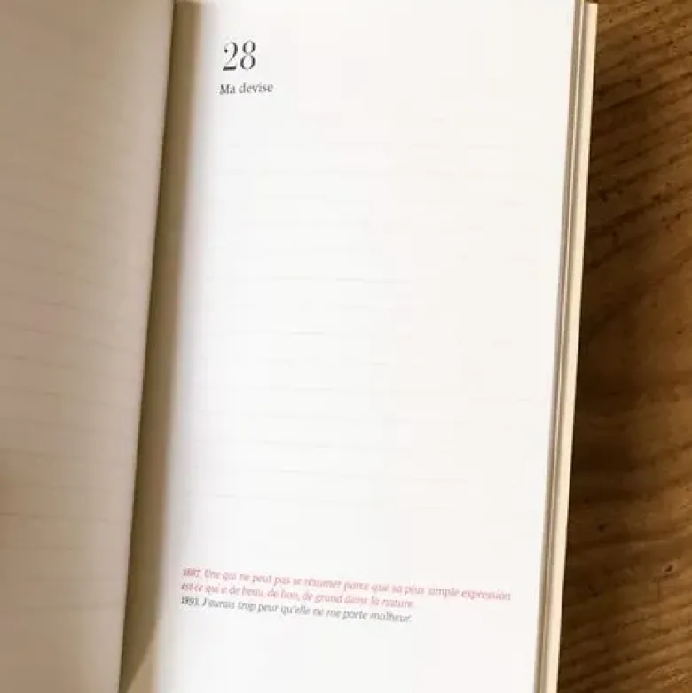 Carnet "Le questionnaire de Proust"