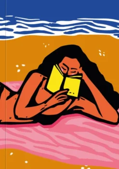 Carnet ligné lecture sur la plage