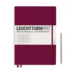 Carnet Master Slim (A4+) couverture rigide, 121 pages numérotées, ligné, port red
