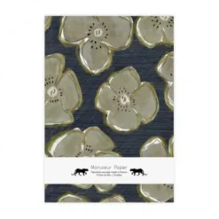Carnet M pages blanches Kimono Bleu Marine