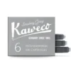 Cartouches d'encre Kaweco gris fumé, paquet de 6