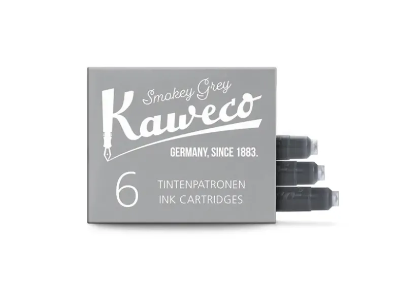 Cartouches d'encre Kaweco gris fumé, paquet de 6