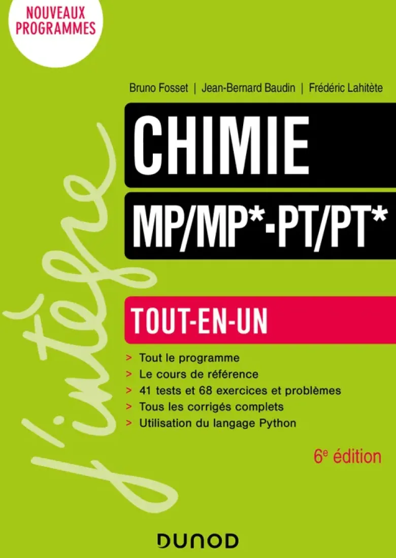 Chimie Tout-en-un MP/MP*-PT/PT* - 6e éd.