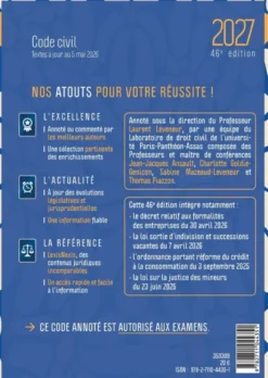 Code civil 2027 - jaquette Marguerites