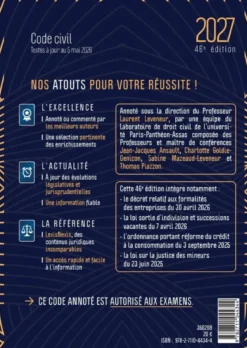 Code civil 2027 - jaquette Soleil levant