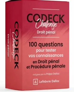 Codeck Challenge : Droit pénal et procédure pénale. 100 questions pour tester vos connaissances en Droit
