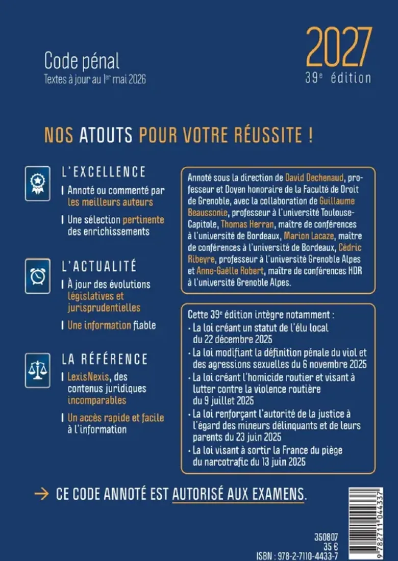 Code pénal Jaquette 2027 - JaquetteFlower power