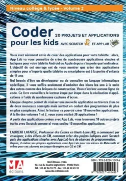Coder 20 projets et applications pour les kids avec scratch et app lab-2e édition
