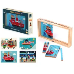 Coffret 4 Puzzles Les Transports