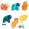 Collage de pompons - Animaux et ronds pompons