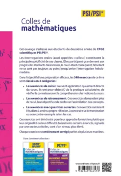 Colles de Mathématiques - PSI/PSI* - Programme 2022