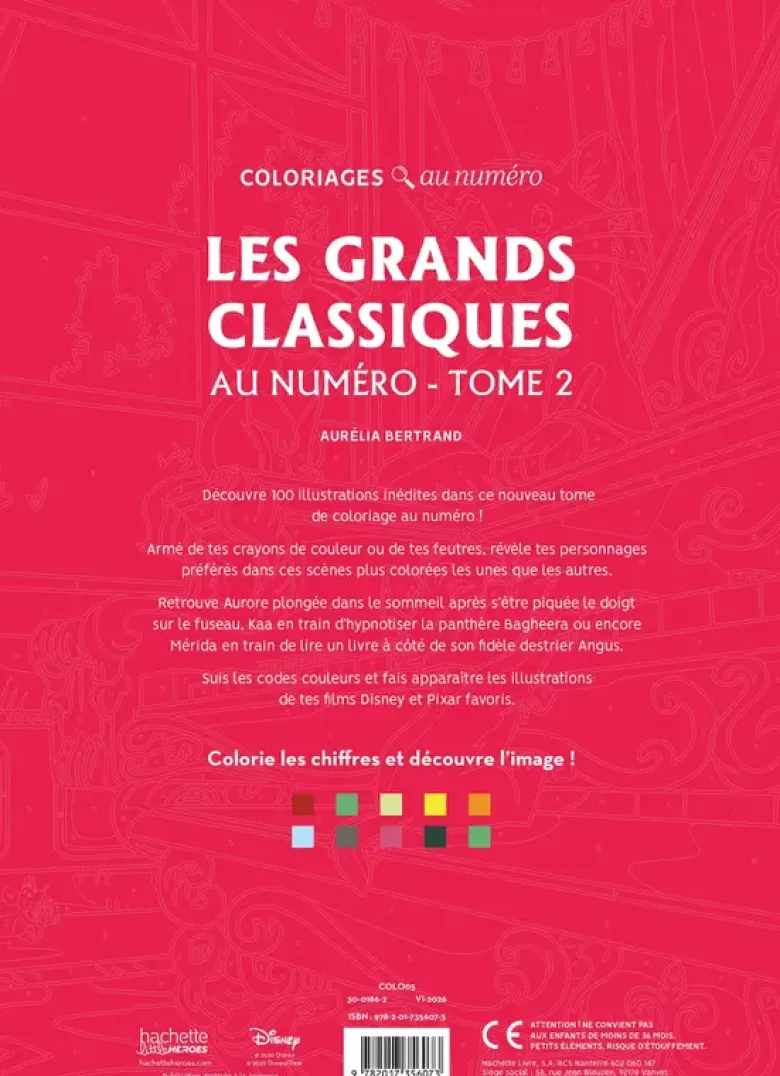 Coloriages au numéro - Grands classiques Tome 2