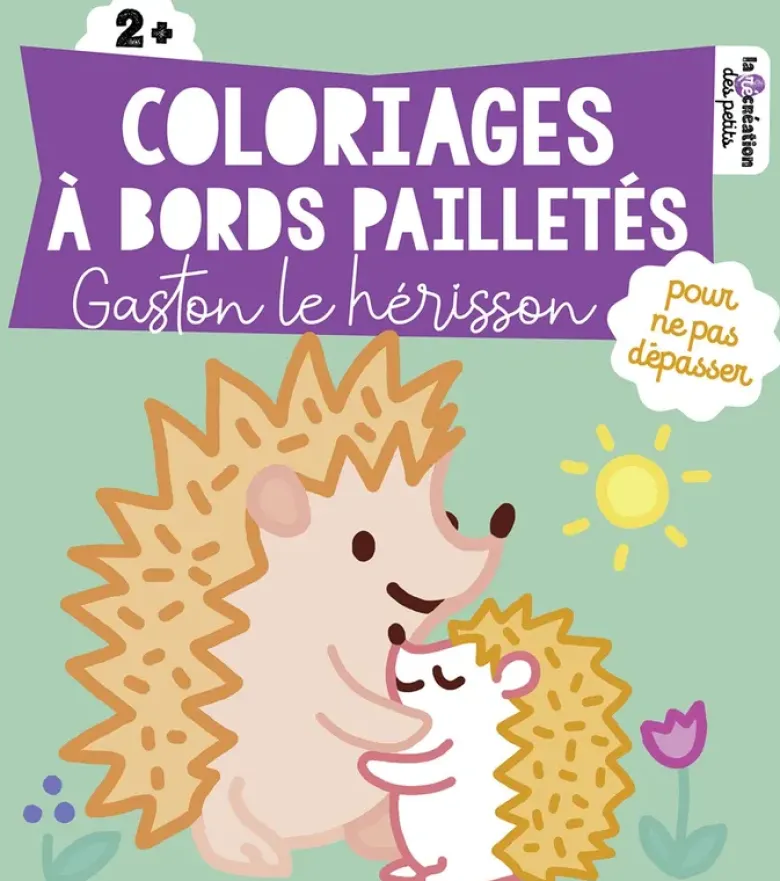 Coloriages à bords pailletés - Gaston le hérisson