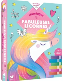 Coloriages Fabuleuses licornes - avec feutres pailletés