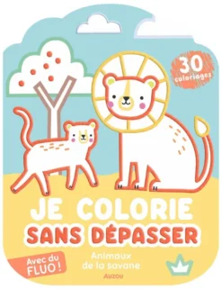 Coloriages fluo - Animaux de la savane