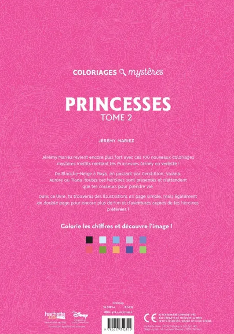 Coloriages mystères Disney - Princesses Tome 2