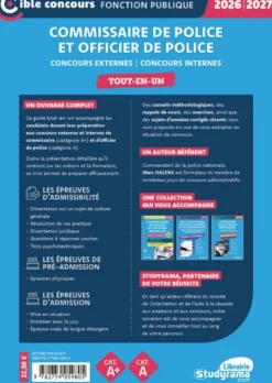 Commissaire de police et officier de police – Concours externes, concours internes – Tout-en-un