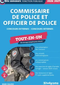 Commissaire de police et officier de police – Concours externes, concours internes – Tout-en-un