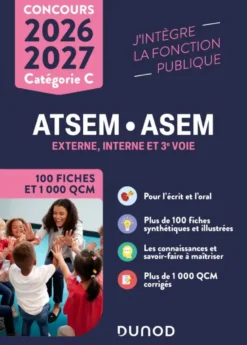 Concours ATSEM/ASEM - 100 Fiches et 1 000 QCM - 2026-2027