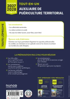Concours Auxiliaire de puériculture territorial 2027-2028